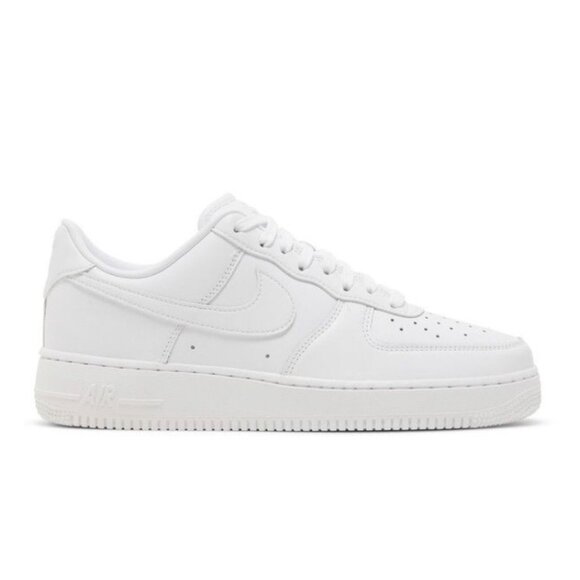 Nike Air Force 1 07' Fresh Triple White Leather Mens Basketball Shoes DM0211 100 - Picture 2 of 9